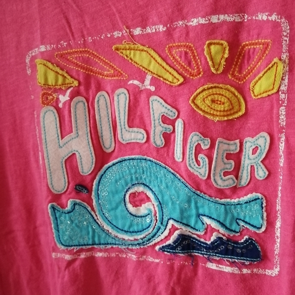 2 FOR 20 Tommy Hilfiger Pink Tropical T-shirt - Picture 2 of 2